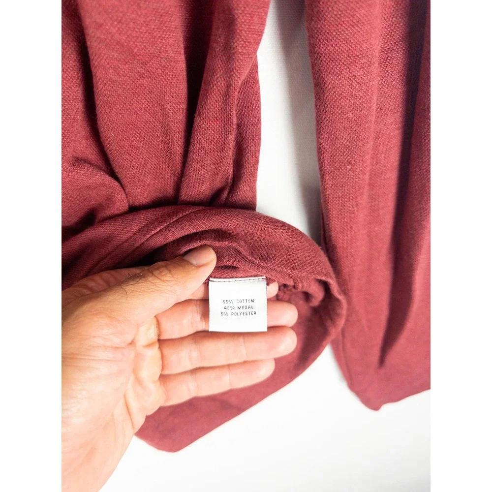Peter Millar Quarter Zip Pullover Mens M Burgundy Modal Blend Country Club Golf